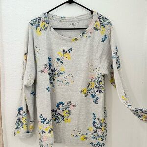 Loft floral sweatshirt size large